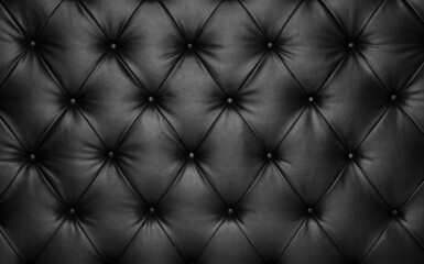 Black leather capitone background texture
