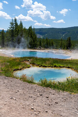 Colorful hot spring in Yellowstone National Park