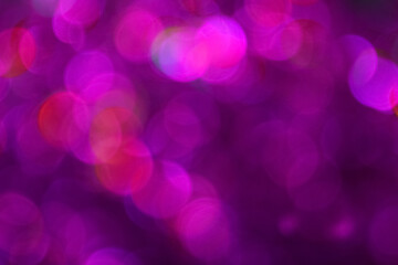 Pink and purple bokeh lights abstract background