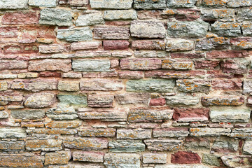 Background from destroyed brick wall