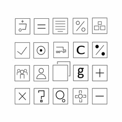 Icon apps set. For UI, UX, web icon and tools. Simple icon. Application, mobile apps. Box apps. 