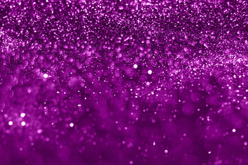 Velvet violet sparkling glitter background, christmas abstract shiny texture. Holiday lights