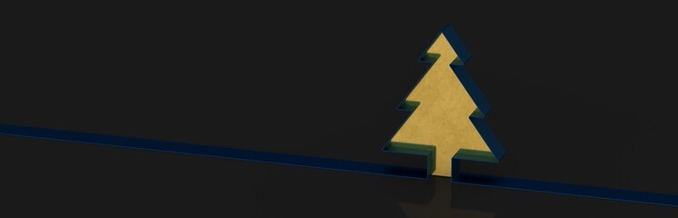 scene abstract christmas tree 3d rendering