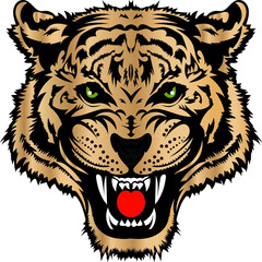 Tiger design that likes to pounce and is grumpy