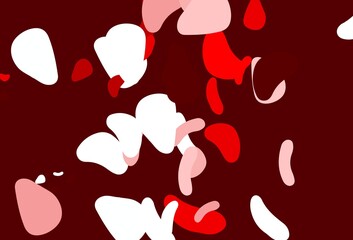 Light red vector template with memphis shapes.