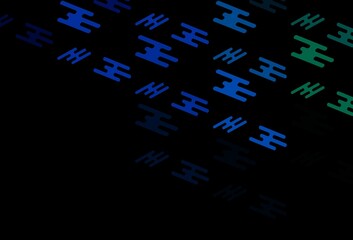 Dark Blue, Green vector pattern with narrow lines.