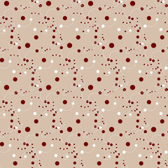 Seamless abstract vector pattern of balls, garland