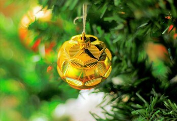 christmas ball on a tree
