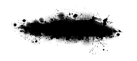 Paint stains black blotch background. Grunge Design Element. Brush Strokes. Vector illustration