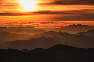 A Sunset in the Mountains