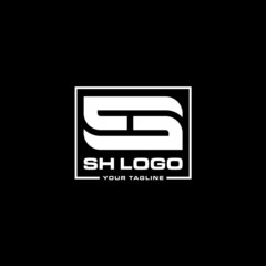 Initial letters SH or HS logo vector