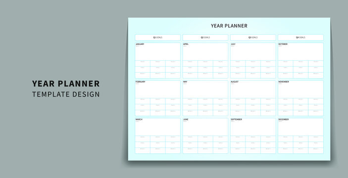 2022 Year Planner or wall calendar or 4q planner
