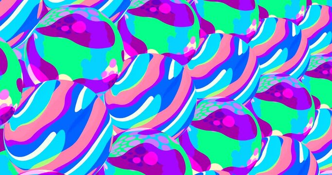Looped 4k animation. Abstract colorful chill geometry background. Ideal creative modern wallpaper for design and music .