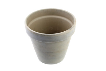 Ceramic flower pot isolated on white