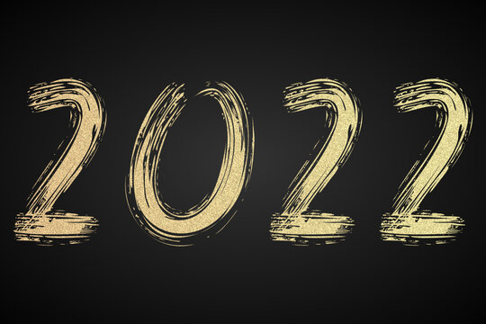 2022 - happy new year 2022 golden background