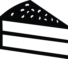 Piece of cake line and glyph icon, sweet and food, pie sign, vector graphics, a linear pattern on a white background, eps 10.
