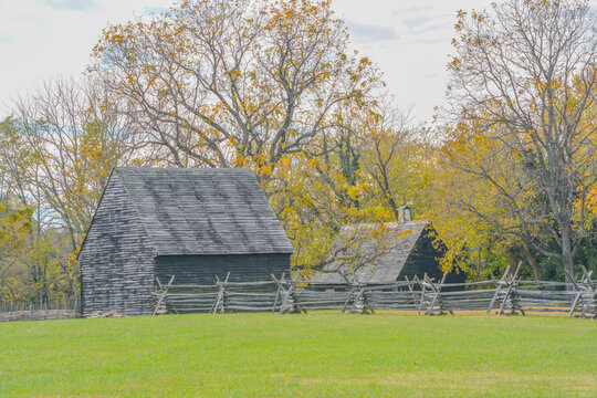 A reconstruction of a farm from Colonial Maryland. Historic Marylands first Capital, St. Mary's City in the wilderness of Maryland