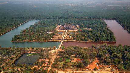 Angkor Wat (Cambodia) from the air