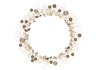 filigraner winterlicher Weihnachtskranz