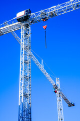 Naklejka premium modern crane at a construction site