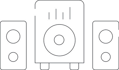 electronics and appliances icons sound system and speaker