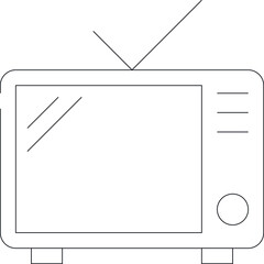 electronics and appliances icons tv and antique