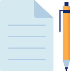 education icons contract and pen