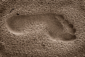footprint in sand