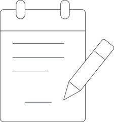 Naklejka premium copy writing icons memo and pad