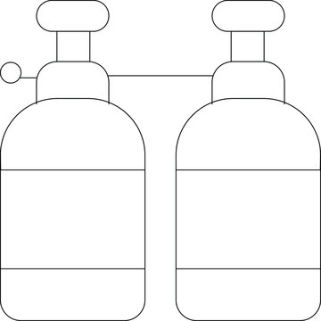 camping icons oxygen tank and oxygen