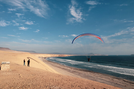 paragliding at Paracas, Peru