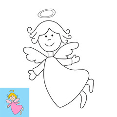 Angel, coloring picture
