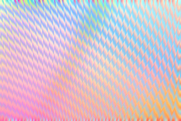 Holographic colorful neon background. Wallpaper glass pattern hologram abstract gradient