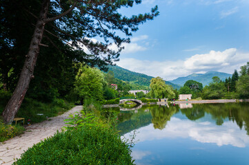 Lake landscape, Dilijan central park
