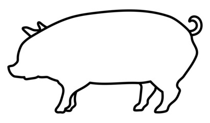 豚のシルエット