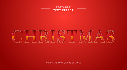 Christmas text effect modern color and style