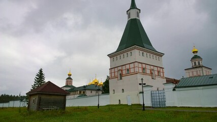 Ancient historical building of orthodox church cathedral in Russia, Ukraine, Belorus, Slavic people...