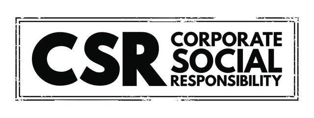 CSR - Corporate Social Responsibility acronym, business concept background