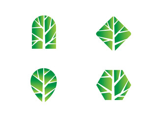 abstract tree logo symbol or icon template