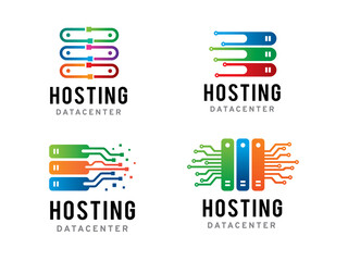 hosting logo symbol or icon template