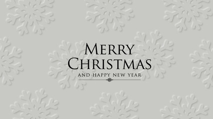 Concept of paper snowflakes winter background and christmas card design. Vector illustration with Merry Christmas and New Year text.