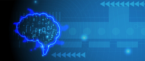 Conceptual technology illustration of artificial intelligence