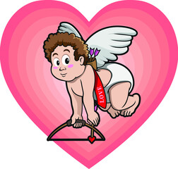 Cupid angel of the day of love and friendship