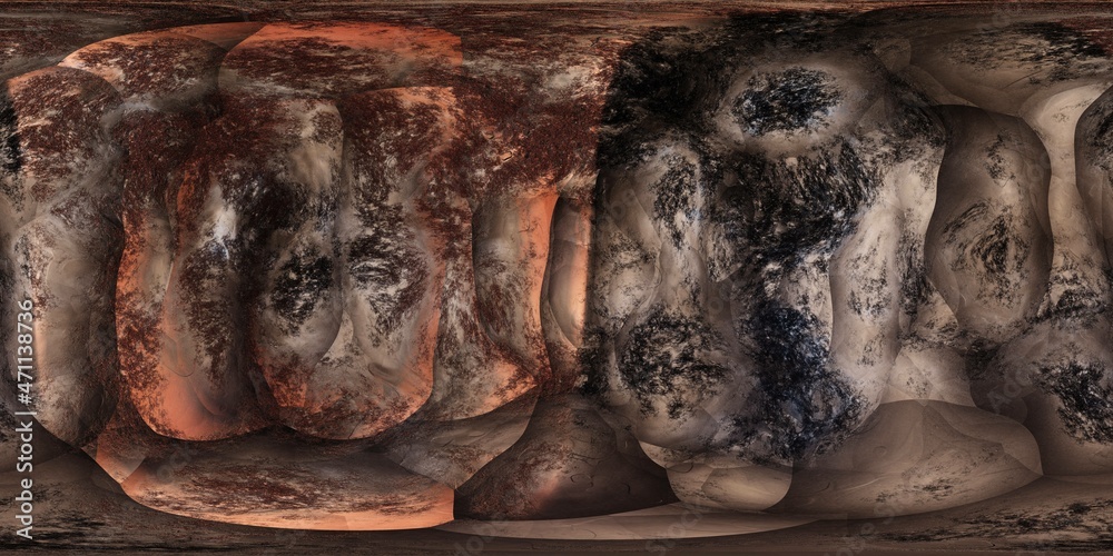 Wall mural the texture of the stone. planetoid. hdri. equidistant projection. spherical panorama. panorama 360.
