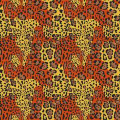 Vector illustration of a cheetah. Seamless printed wild animal skins 