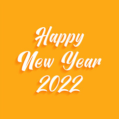 Happy new year 2022 Text Design vector.