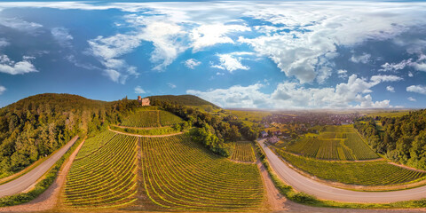 Panorama sphérique à 360 degrés Château de Kintzheim route des Vins d'Alsace - France
