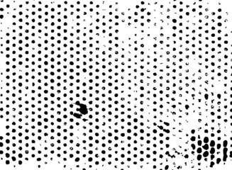 Grungy damaged spotted dots background. Damaged polka dots aged texture. © Adrian