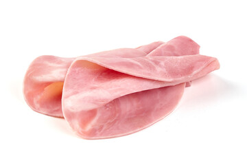 Boiled ham, isolated on white background.