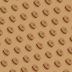 Seamless abstract cookies chocolate concept food vector paper design
